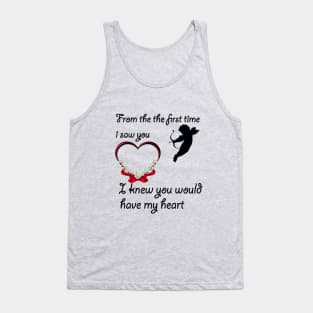 Valentine day gift,cute heart for love, Love From the first time Tank Top